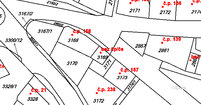 Mimoň 50502531 na parcele st. 3169 v KÚ Mimoň, Katastrální mapa