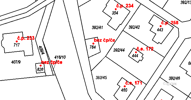 Zdiby 53751531 na parcele st. 784 v KÚ Zdiby, Katastrální mapa