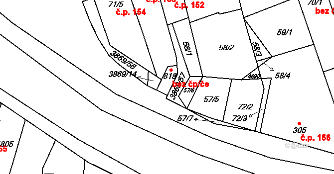 Lipov 78914531 na parcele st. 818 v KÚ Lipov, Katastrální mapa