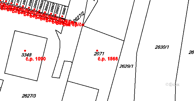 Havlíčkův Brod 1566 na parcele st. 2071 v KÚ Havlíčkův Brod, Katastrální mapa