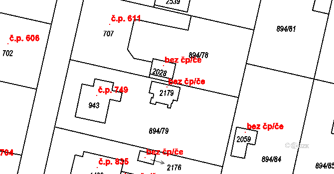 Pacov 102341532 na parcele st. 2179 v KÚ Pacov, Katastrální mapa