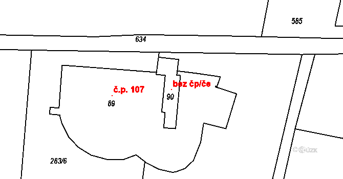 Gruna 147517532 na parcele st. 90 v KÚ Žipotín, Katastrální mapa
