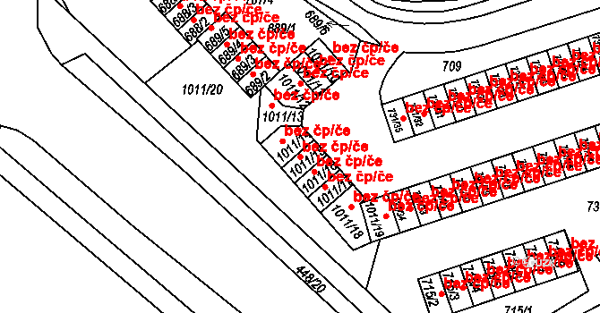 Mšeno nad Nisou 3126, Jablonec nad Nisou na parcele st. 1011/15 v KÚ Mšeno nad Nisou, Katastrální mapa