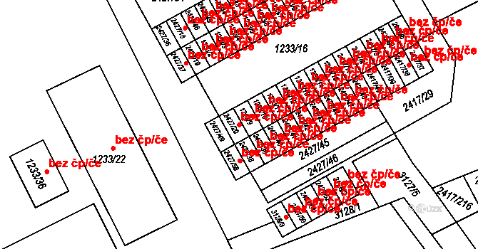 Rychnov nad Kněžnou 38514532 na parcele st. 2427/20 v KÚ Rychnov nad Kněžnou, Katastrální mapa