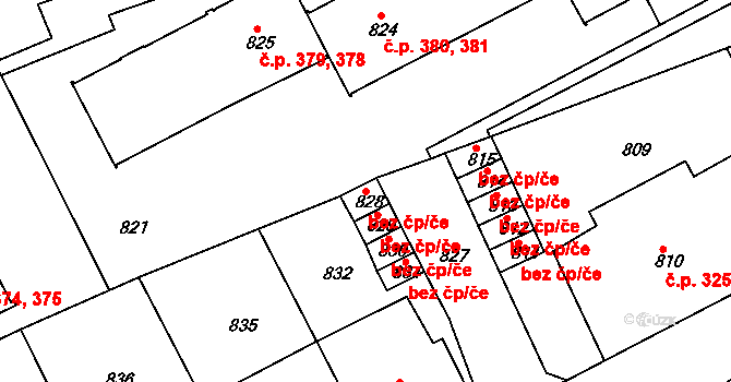 Ústí nad Labem 44693532 na parcele st. 828 v KÚ Neštěmice, Katastrální mapa