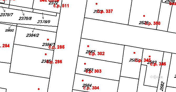 Mimoň I 302, Mimoň na parcele st. 2562 v KÚ Mimoň, Katastrální mapa