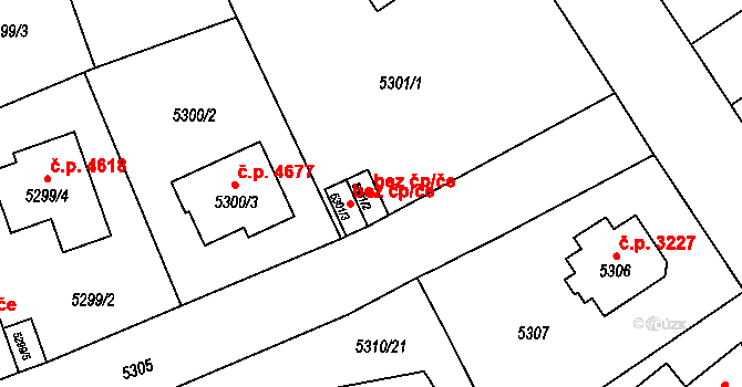 Chomutov 41449533 na parcele st. 5301/2 v KÚ Chomutov I, Katastrální mapa