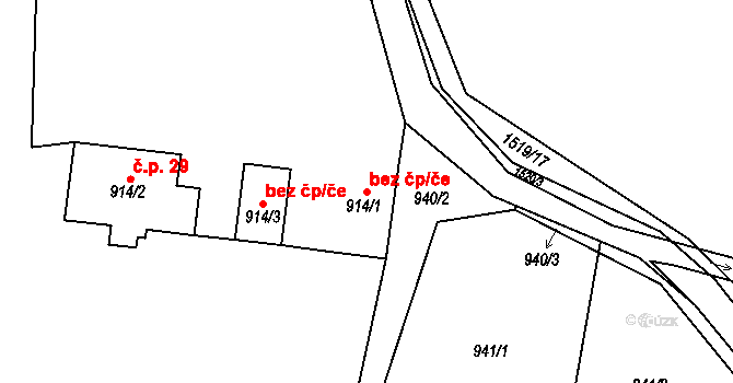 Řepiště 42653533 na parcele st. 914/1 v KÚ Řepiště, Katastrální mapa