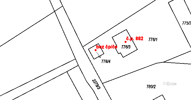 Studénka 43104533 na parcele st. 776/4 v KÚ Butovice, Katastrální mapa
