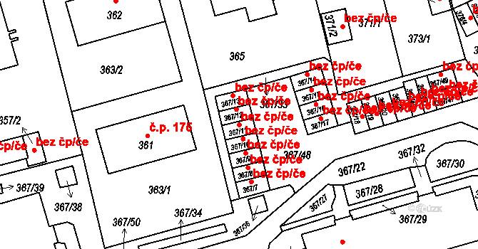 Liberec 48040533 na parcele st. 367/11 v KÚ Janův Důl u Liberce, Katastrální mapa