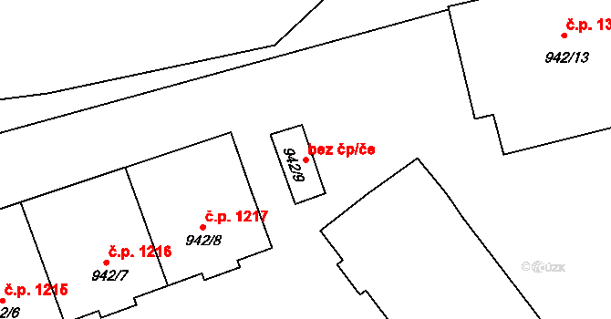 Hořovice 48497533 na parcele st. 942/9 v KÚ Velká Víska, Katastrální mapa
