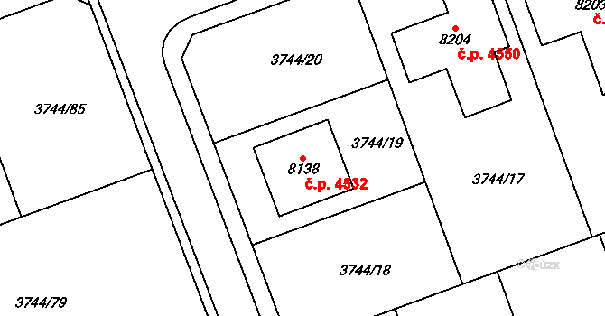 Kroměříž 4532 na parcele st. 8138 v KÚ Kroměříž, Katastrální mapa