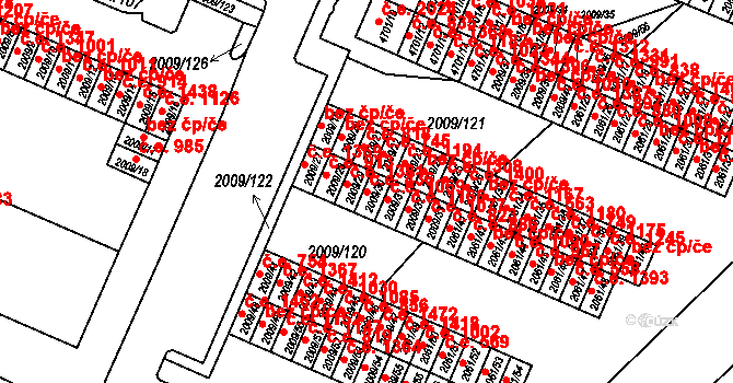Chomutov 436 na parcele st. 2009/30 v KÚ Chomutov I, Katastrální mapa