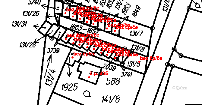 Čeladná 46619534 na parcele st. 1658 v KÚ Čeladná, Katastrální mapa