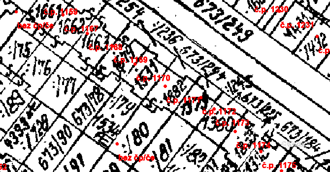 Lanžhot 1171 na parcele st. 1531 v KÚ Lanžhot, Katastrální mapa