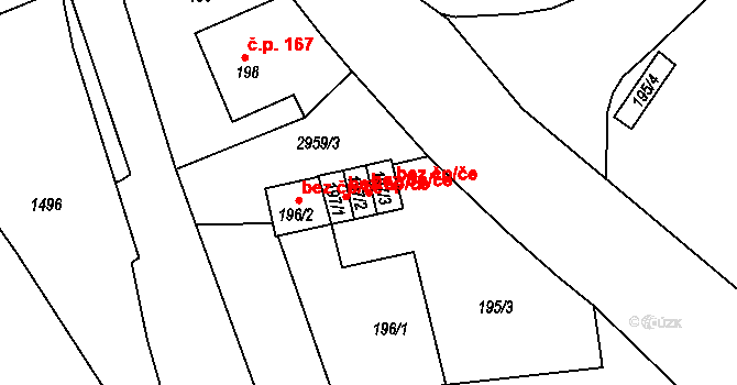 Rychnov nad Kněžnou 41993535 na parcele st. 197/2 v KÚ Rychnov nad Kněžnou, Katastrální mapa