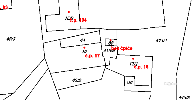 Číčovice 43254535 na parcele st. 88 v KÚ Malé Číčovice, Katastrální mapa