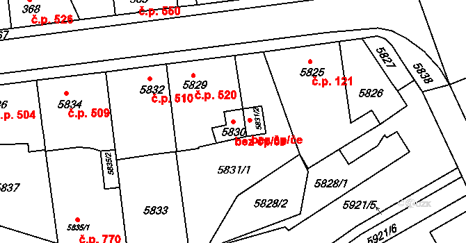 Žďár nad Sázavou 47073535 na parcele st. 5830 v KÚ Město Žďár, Katastrální mapa