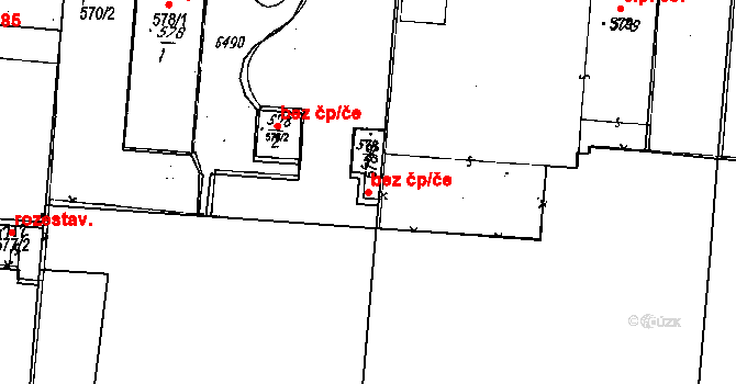 Hrušovany nad Jevišovkou 48705535 na parcele st. 578/3 v KÚ Hrušovany nad Jevišovkou, Katastrální mapa