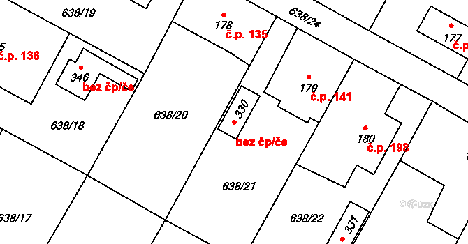 Petrohrad 51377535 na parcele st. 330 v KÚ Petrohrad, Katastrální mapa