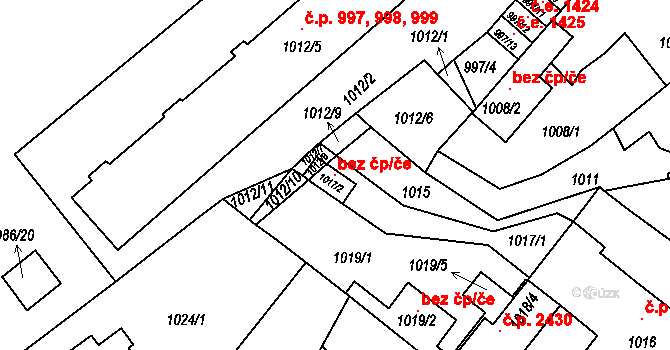 Pelhřimov 103891536 na parcele st. 1017/2 v KÚ Pelhřimov, Katastrální mapa