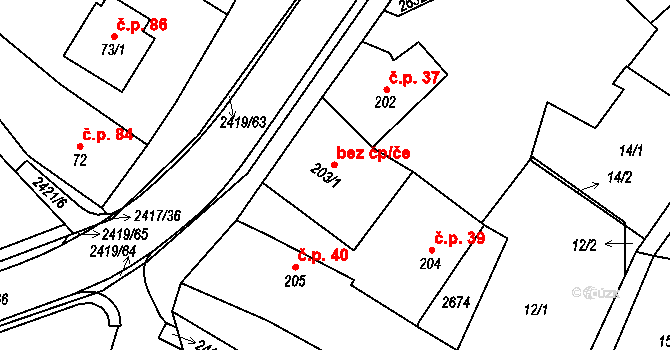 Klenčí pod Čerchovem 39242536 na parcele st. 203/1 v KÚ Klenčí pod Čerchovem, Katastrální mapa