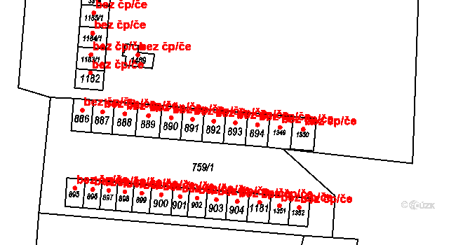 Králíky 39433536 na parcele st. 893 v KÚ Králíky, Katastrální mapa