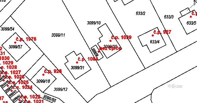 Pelhřimov 47261536 na parcele st. 3099/59 v KÚ Pelhřimov, Katastrální mapa