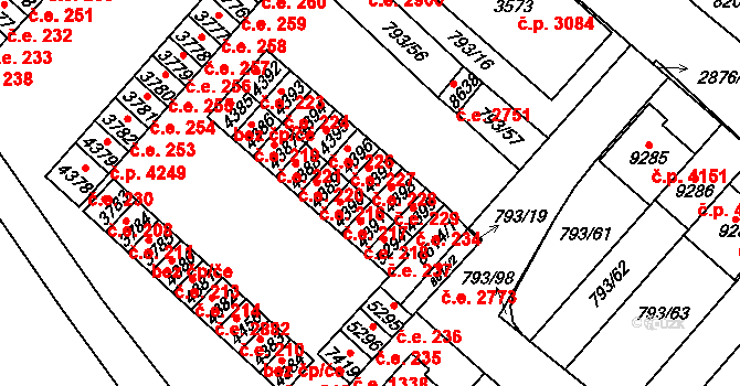 Hodonín 228 na parcele st. 4397 v KÚ Hodonín, Katastrální mapa