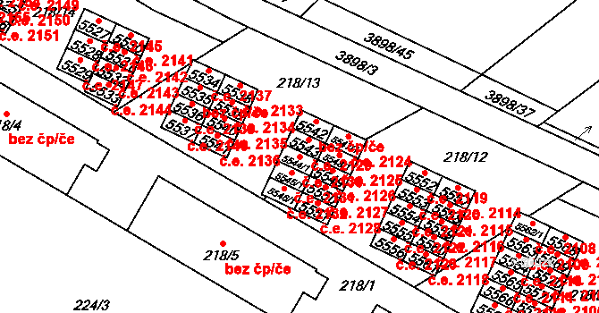 Řečkovice 2130, Brno na parcele st. 5544/1 v KÚ Řečkovice, Katastrální mapa