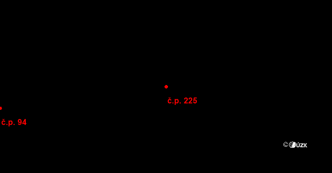 Radošov 225, Kyselka na parcele st. 571 v KÚ Radošov u Kyselky, Katastrální mapa