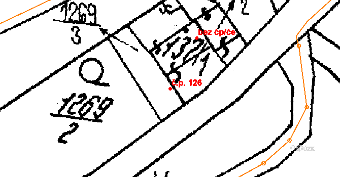 Dešenice 126 na parcele st. 137/1 v KÚ Dešenice, Katastrální mapa