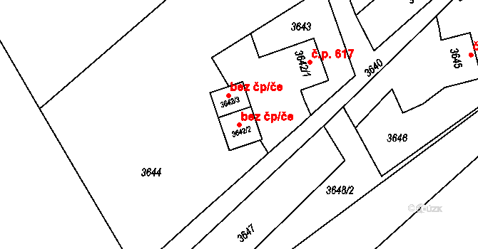 Orlová 43592538 na parcele st. 3642/2 v KÚ Lazy u Orlové, Katastrální mapa