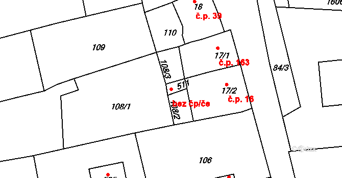 Merklín 46207538 na parcele st. 511 v KÚ Merklín u Přeštic, Katastrální mapa