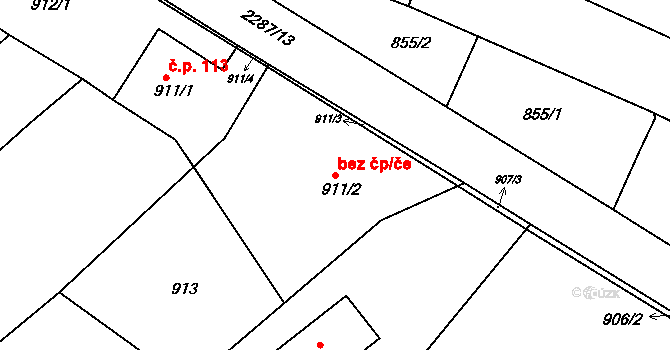 Ostrava 49193538 na parcele st. 911/2 v KÚ Krásné Pole, Katastrální mapa