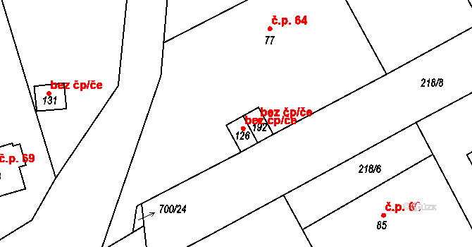 Velké Hydčice 41268539 na parcele st. 192 v KÚ Velké Hydčice, Katastrální mapa