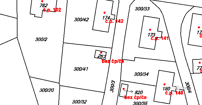 Loučovice 41488539 na parcele st. 267 v KÚ Loučovice, Katastrální mapa