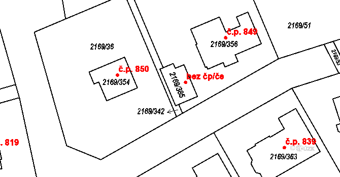 Velká Bystřice 43085539 na parcele st. 2169/385 v KÚ Velká Bystřice, Katastrální mapa