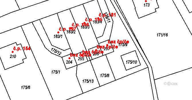 Chromeč 50097539 na parcele st. 206 v KÚ Chromeč, Katastrální mapa