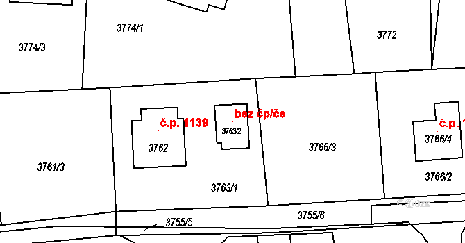 Orlová 103351540 na parcele st. 3763/2 v KÚ Horní Lutyně, Katastrální mapa