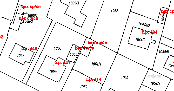 Batelov 106018540 na parcele st. 1061/2 v KÚ Batelov, Katastrální mapa