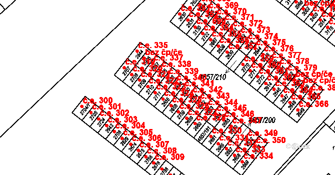 Veselí nad Moravou 339 na parcele st. 2658 v KÚ Veselí-Předměstí, Katastrální mapa