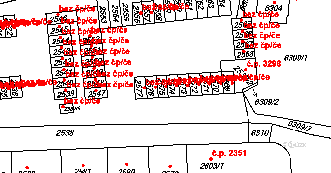 Kročehlavy 1112, Kladno na parcele st. 2575 v KÚ Kročehlavy, Katastrální mapa