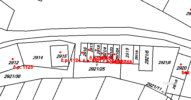 Rakšice 554, Moravský Krumlov na parcele st. 2918 v KÚ Moravský Krumlov, Katastrální mapa