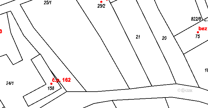 Heroltice 143, Hoštice-Heroltice na parcele st. 25/2 v KÚ Heroltice, Katastrální mapa