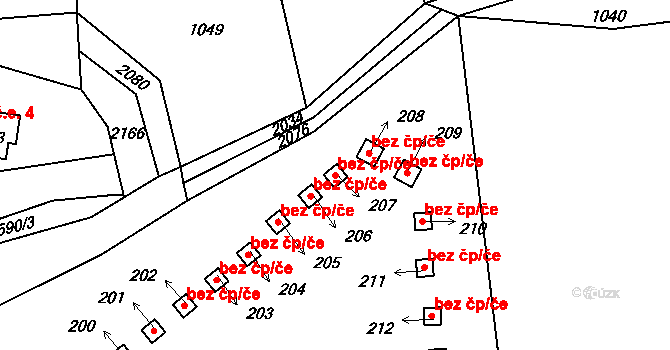 Trhový Štěpánov 39391540 na parcele st. 207 v KÚ Střechov nad Sázavou, Katastrální mapa