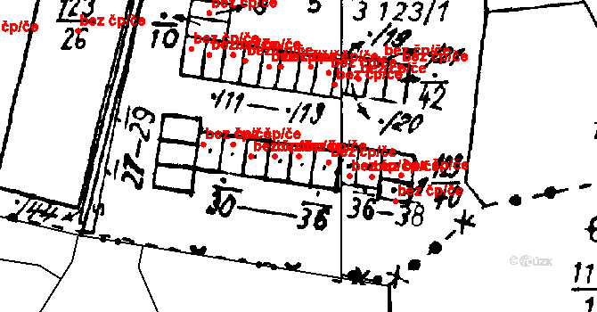 Heřmanova Huť 45761540 na parcele st. 123/34 v KÚ Vlkýš, Katastrální mapa