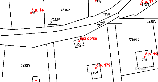 Mnichovice 46119540 na parcele st. 550 v KÚ Božkov u Mnichovic, Katastrální mapa