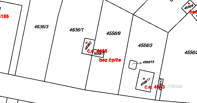 Znojmo 47508540 na parcele st. 4556/7 v KÚ Znojmo-město, Katastrální mapa