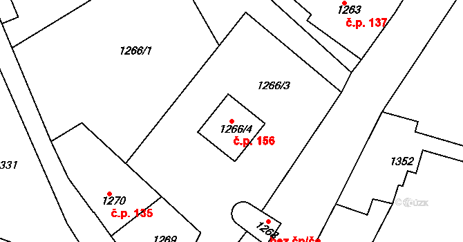 Pražské Předměstí 156, Jaroměř na parcele st. 1045 v KÚ Jaroměř, Katastrální mapa